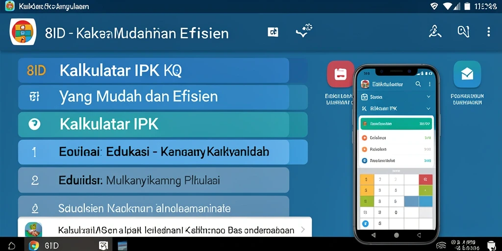 Tampilan antarmuka 8ID untuk perhitungan IPK yang user-friendly.