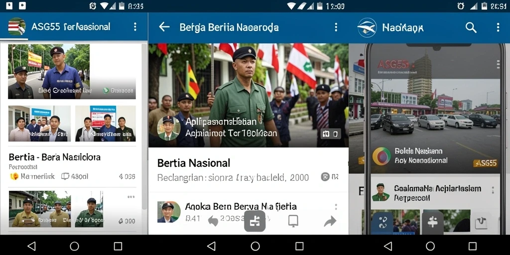 Antarmuka ASG55 menampilkan berita nasional terbaru dengan jelas.