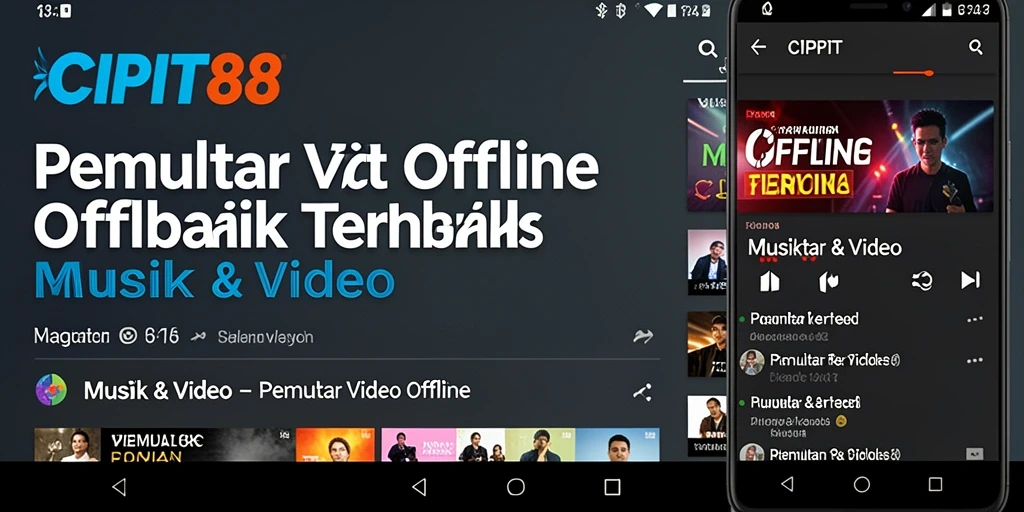 Tampilan antarmuka pemutar video CIPIT88 yang sederhana dan menarik.