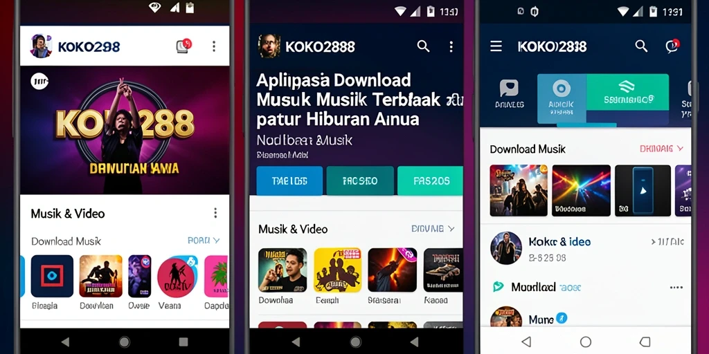 Antarmuka KOKO288 yang sederhana dan efisien untuk download musik.