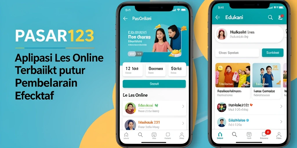 Antarmuka PASAR123 yang memudahkan akses Les Online.