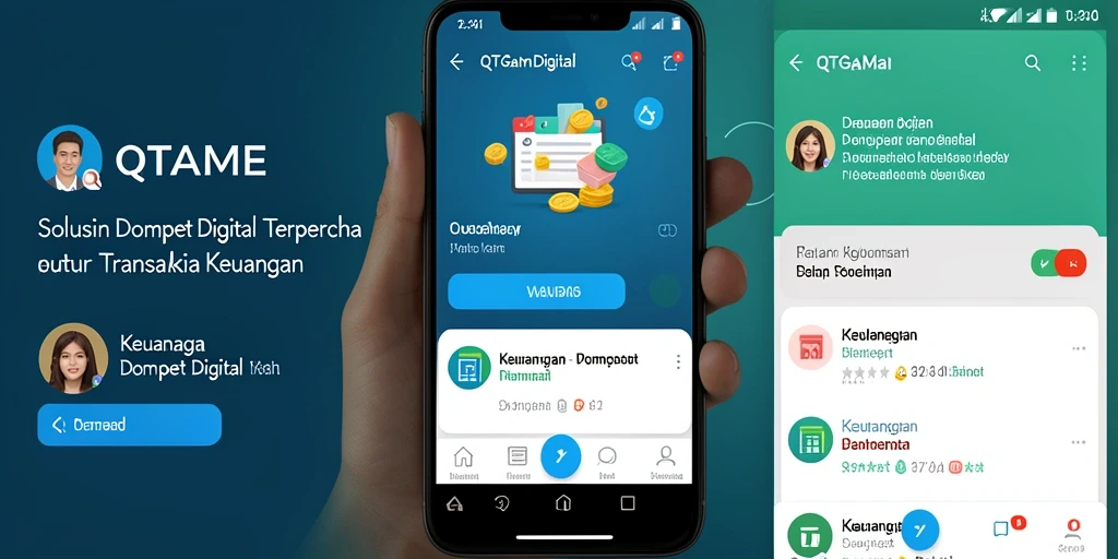 Antarmuka aplikasi QTGAME yang mudah digunakan untuk transaksi cepat.