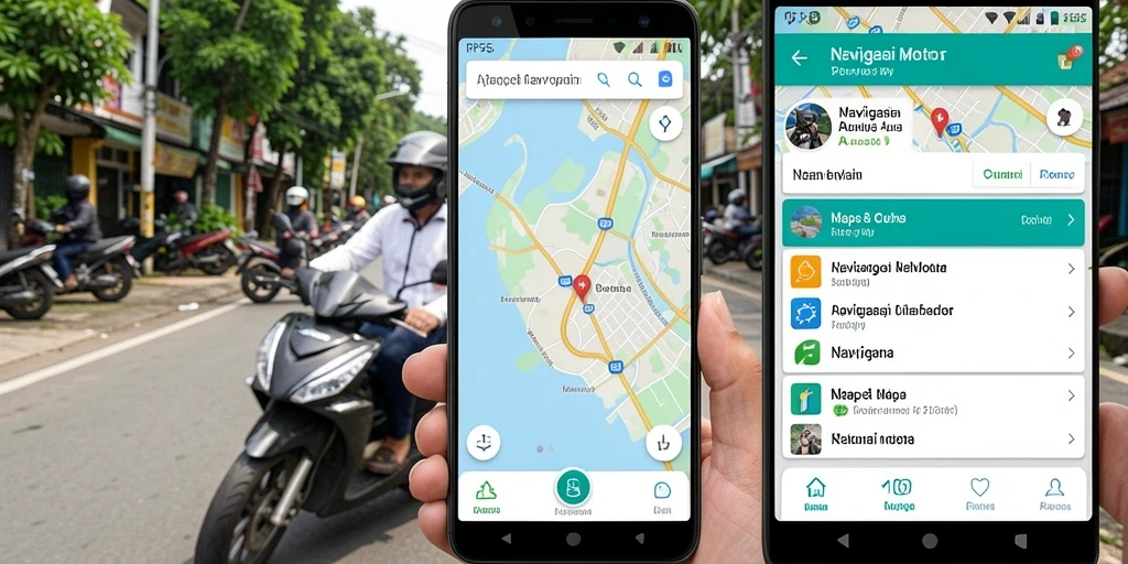 Antarmuka RP55 yang sederhana dan informatif untuk navigasi motor.