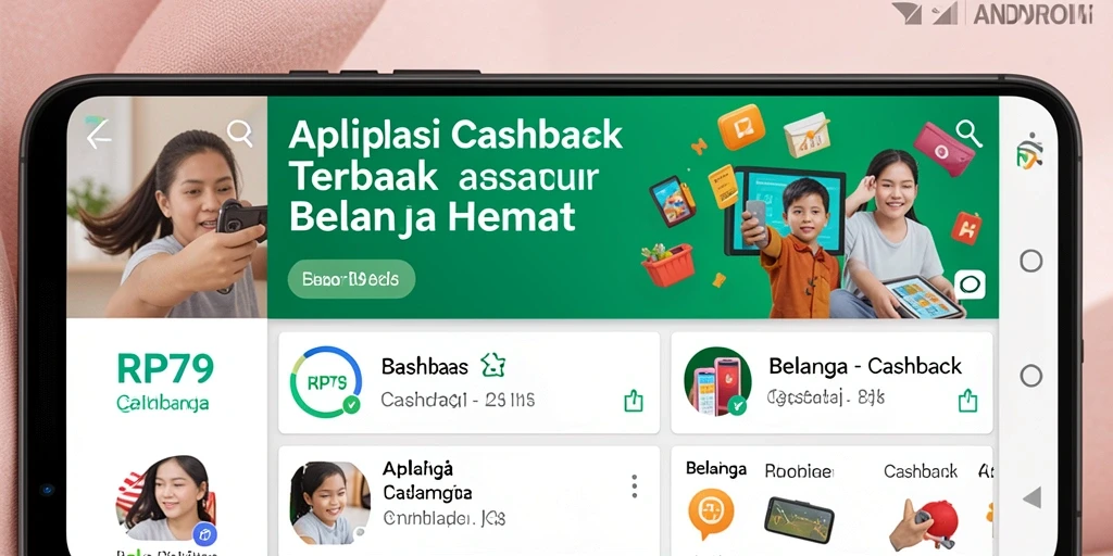 Antarmuka pengguna RP79 yang sederhana dan menarik untuk cashback.