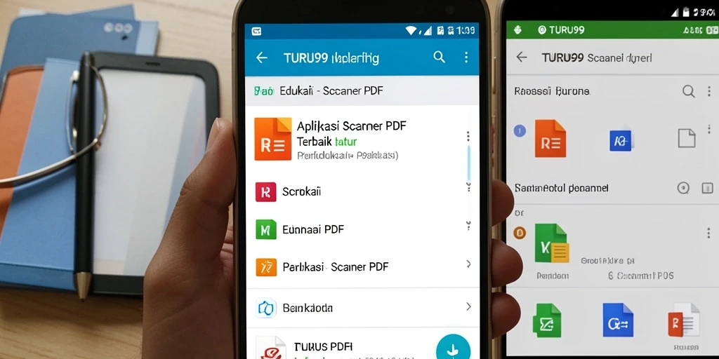 Antarmuka pengguna TURU99 saat melakukan pemindaian PDF.