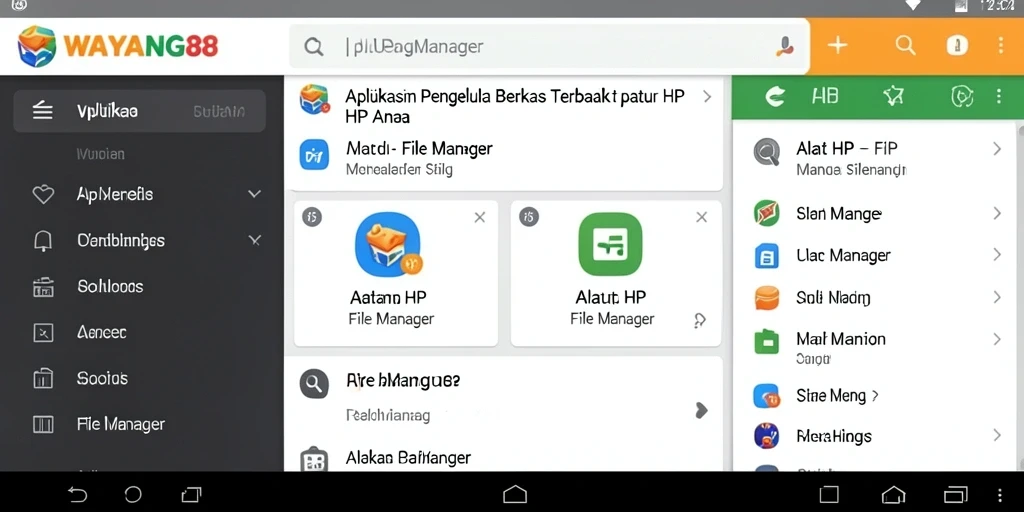 Tampilan antarmuka aplikasi WAYANG88 yang bersih dan fungsional.