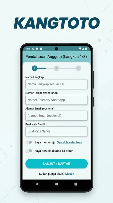 Panduan Lengkap Daftar Akun Kangtoto untuk Pengguna Android